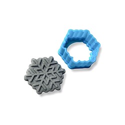 Paku Malzeme - 3d Plastic Cutter SNOWFLAKE-3; 2,3*2,6 cm