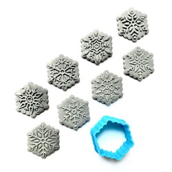 Paku Malzeme - 3d Plastic Cutter SNOWFLAKE-3; 2,3*2,6 cm (1)