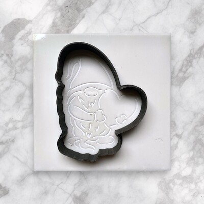 3D-Plastic Cutter + Stencil Set PYO Cookies Lover Gnome-2; 7 cm - Thumbnail