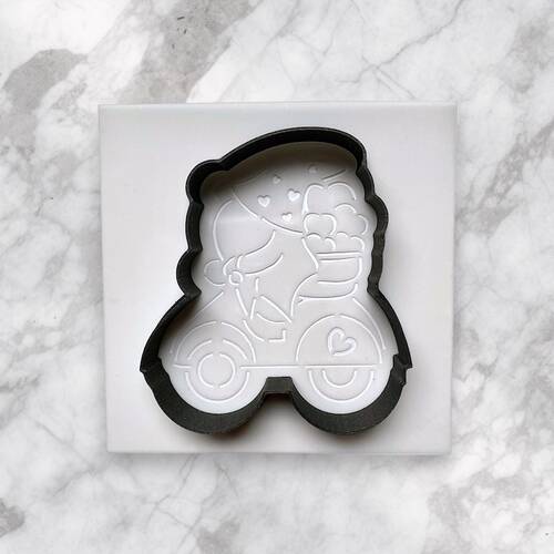 3D-Plastic Cutter + Stencil Set PYO Cookies Lover Gnome;7 cm