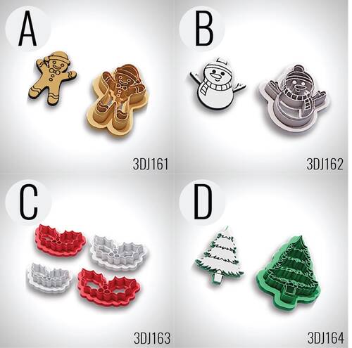 3D-Plastic mini cutter CHRISTMAS THEME-10