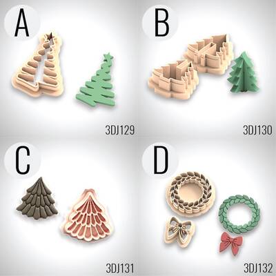 3D-Plastic mini cutter CHRISTMAS THEME-2