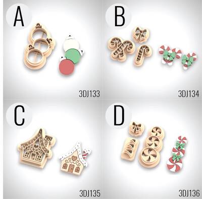 3D-Plastic mini cutter CHRISTMAS THEME-3