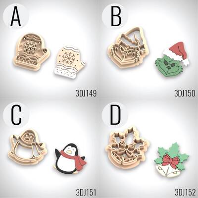 3D-Plastic mini cutter CHRISTMAS THEME-7