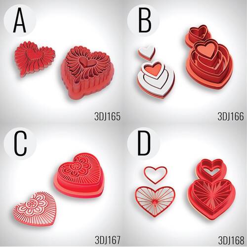 3D-Plastic mini cutter VALENTINES THEME-1