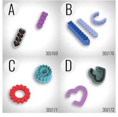 Paku Malzeme - 3D-Plastic mini cutter VALENTINES THEME-2