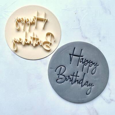 3D-stamp Happy Birthday-1; 7 cm