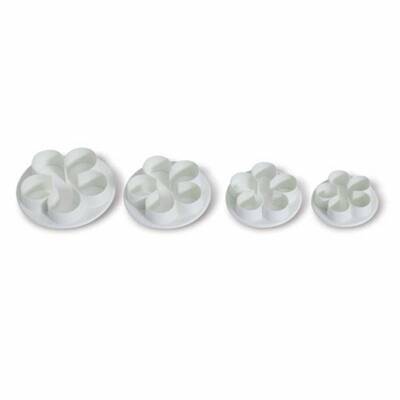 4lü Petal Çiçek plastik kalıp seti