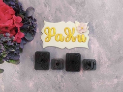 Alfabe patchwork stamp; LUNA Rakamlar 3,8 cm - Thumbnail