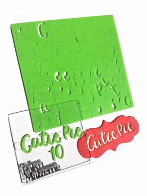 Calligraphy Stamp Alphabet CUTIE PIE