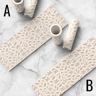 Paku Malzeme - Desenli Plastik Merdane Christmas pattern-1; 100x30 mm