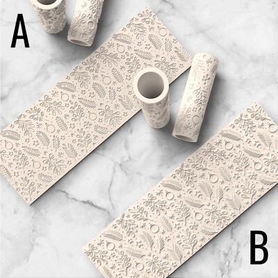 Paku Malzeme - Desenli Plastik Merdane Christmas Pattern-2; 100x30 mm