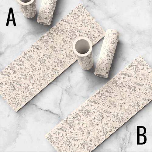 Desenli Plastik Merdane Christmas Pattern-2; 100x30 mm