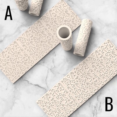 Paku Malzeme - Desenli Plastik Merdane Christmas Pattern-3; 100x30 mm