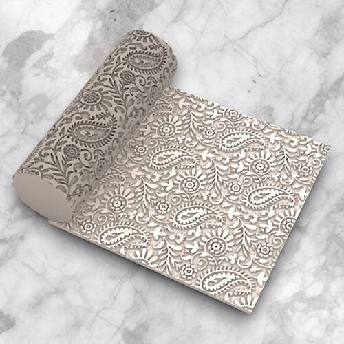 Desenli Plastik Merdane Paisley; 100x25 mm