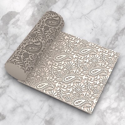 Paku Malzeme - Desenli Plastik Merdane Paisley; 100x25 mm