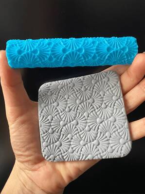 Desenli Plastik Merdane Fancy; 10*2,3 cm