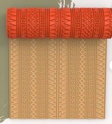 Desenli Plastik Merdane Indian Aztec; 8,0*2,4 cm - Thumbnail