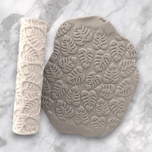 Desenli Plastik Merdane Monstera; 70x17 mm