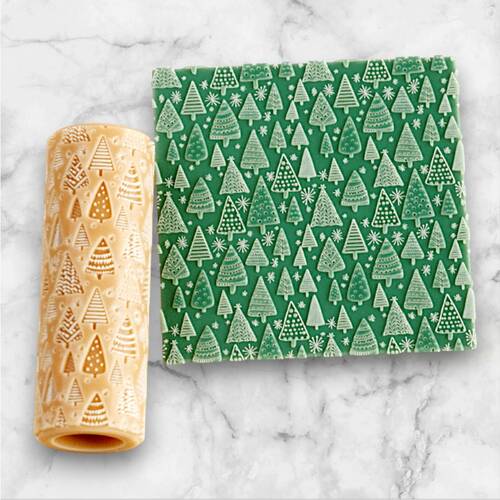 Desenli Plastik Merdane Pine Trees-2; 75x26 mm