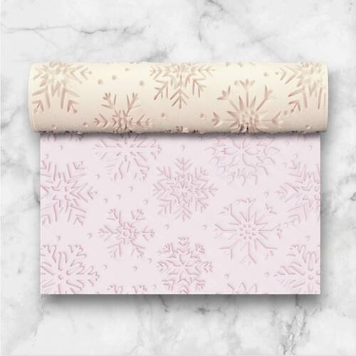 Desenli Plastik Merdane Snowflakes; 100x25 mm