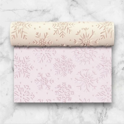 Paku Malzeme - Desenli Plastik Merdane Snowflakes; 100x25 mm