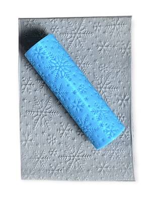 Desenli Plastik Merdane Snowflakes; 6,8*2,0 cm