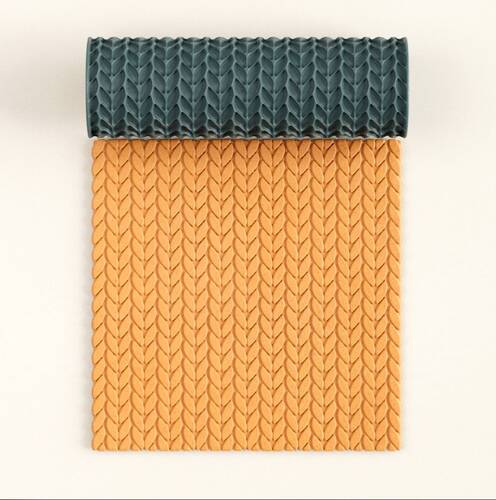 Desenli Plastik Merdane Knits-3