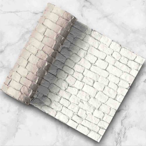 Desenli Plastik Merdane Tuğla / Brick Stone; 115x40mm
