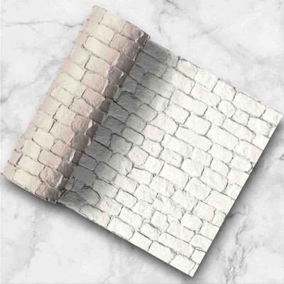 Paku Malzeme - Desenli Plastik Merdane Tuğla / Brick Stone; 115x40mm