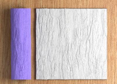 Desenli Plastik Merdane Wood Bark; 10*2,8 cm