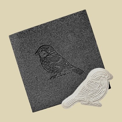 Paku Malzeme - Doku transfer matı Bird-1; 8*8 cm