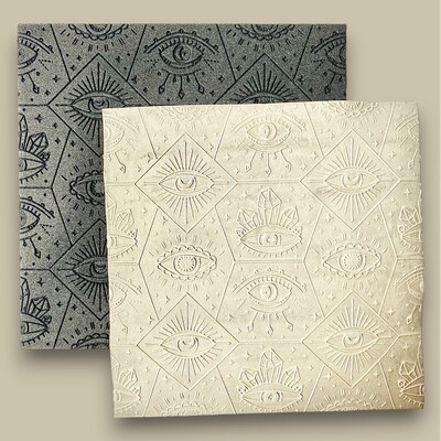 Paku Malzeme - Doku transfer matı Boho Pattern-1; 15*15 cm Paku Malzeme - Doku transfer matı Boho Pattern-1; 15*15 cm