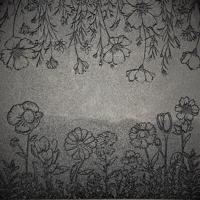 Paku Malzeme - Doku transfer matı Botanical Borders-1; 38x19 cm (1)