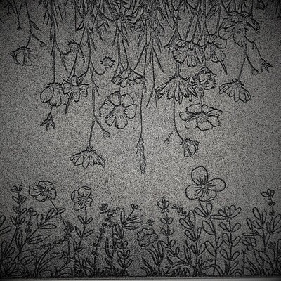 Paku Malzeme - Doku transfer matı Botanical Borders-2; 38x19 cm (1)