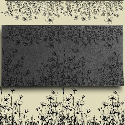 Doku transfer matı Botanical Borders-2; 38x19 cm