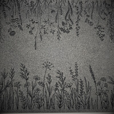 Paku Malzeme - Doku transfer matı Botanical Borders-3; 38x19 cm (1)