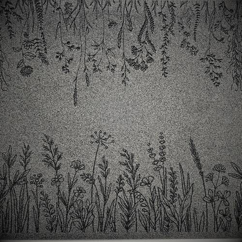 Doku transfer matı Botanical Borders-3; 38x19 cm