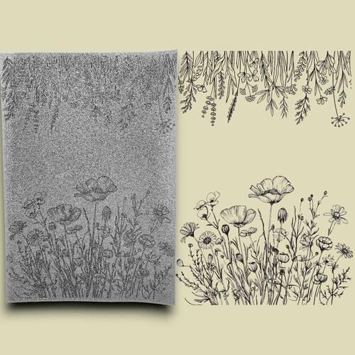 Doku transfer matı Botanical Borders-4; 33x22 cm