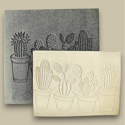 Doku transfer matı Cactus Set-2; 15*15 cm - Thumbnail