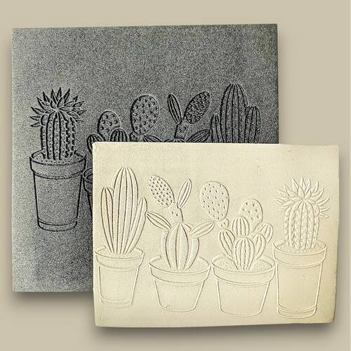 Doku transfer matı Cactus Set-2; 15*15 cm