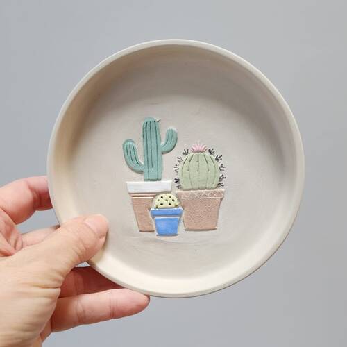 Doku transfer matı Cactus Set-3; 8*8 cm