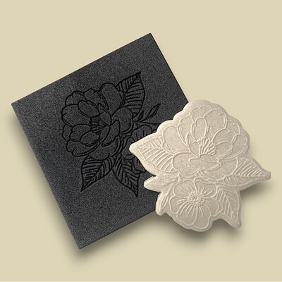 Paku Malzeme - Doku transfer matı Camellia-2; 8*8 cm Paku Malzeme - Doku transfer matı Camellia-2; 8*8 cm