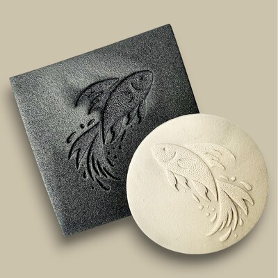 Paku Malzeme - Doku transfer matı Fish-2; 8*8 cm