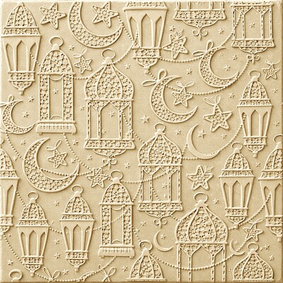 Doku transfer matı Lantern Background; 15x15 cm - Thumbnail