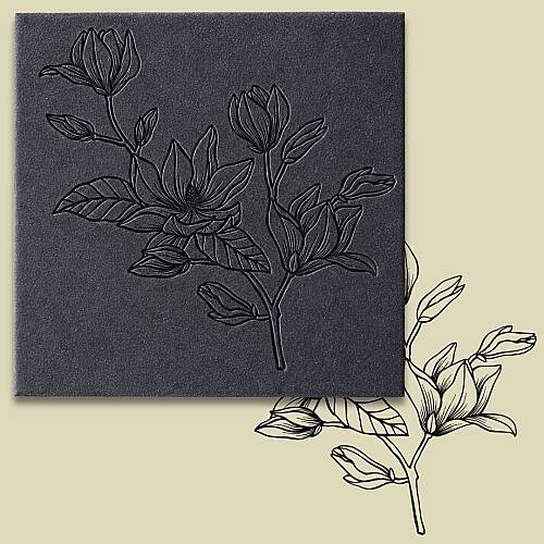 Doku transfer matı Magnolias; 30x30 cm - 1