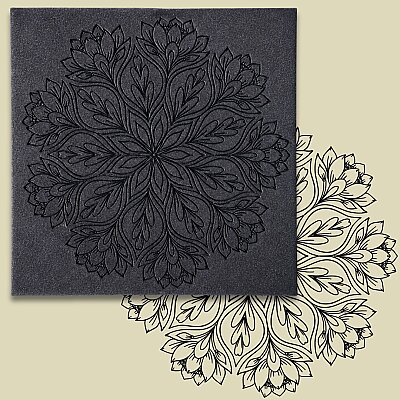 Doku transfer matı Mandala Flower; 30x30 cm
