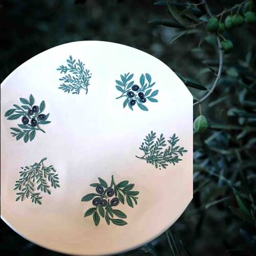 Doku transfer matı Olive Branch; 8*8 cm