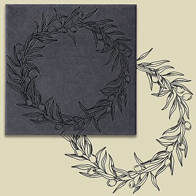 Doku transfer matı Olive Wreath; 30x30 cm