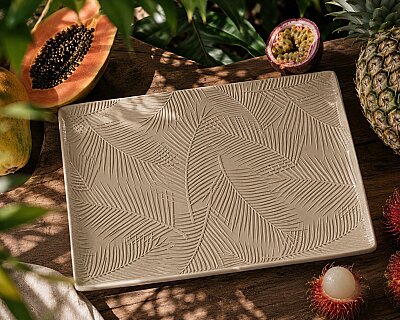Doku transfer matı Palm Leaves; 15x15 cm - 2